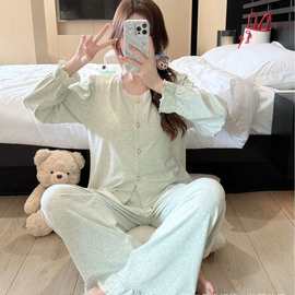 【公主睡衣-绿灰】竹纤维国风简约女士睡衣代尔棉气质春夏季宽松