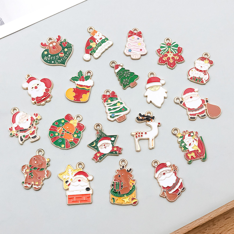 国境を越えて人気がある20種類の滴油合金クリスマスシリーズペンダントdiyブレスレットネックレスアクセサリー|undefined