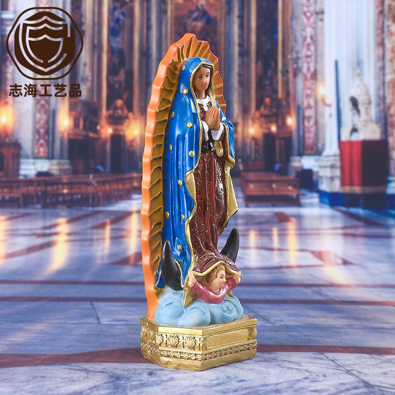 Suministro transfronterizo de adornos clásicos mexicanos de personajes de 20 cm de altura para regalos de decoración de interiores para el Día de la Madre, artesanías de resina.
