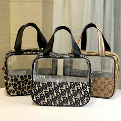 New Korean-style semi-transparent waterproof travel wash bag and makeup bag, simple makeup pouch, women's hand-held bag