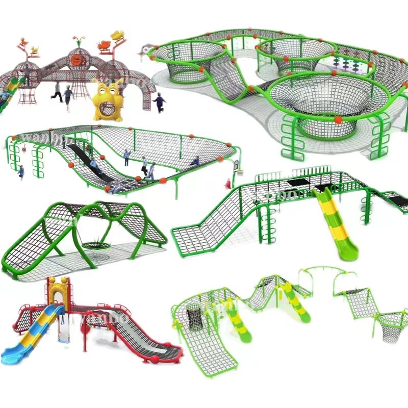 大型户外儿童爬网攀爬网景区公园拓展训练网绳儿童非标无动力设施