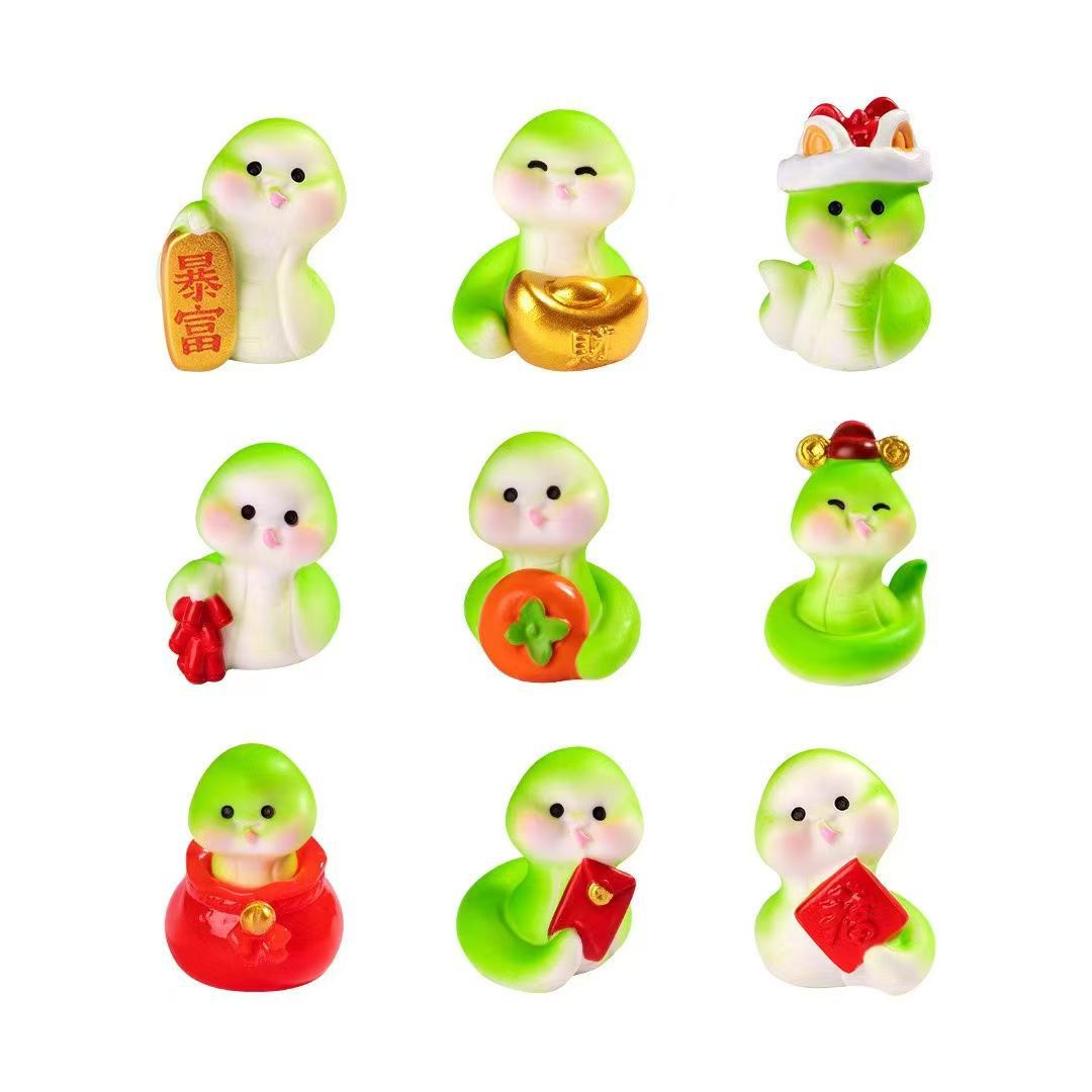 Creativo y lindo año nuevo Zodiaco muñeca serpiente DIY decoración regalo bolsa ciega accesorios Mesa adornos año nuevo serpiente