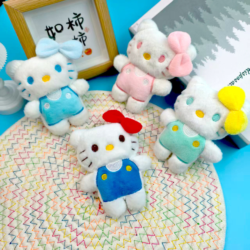 可爱kt猫公仔钥匙扣挂件 卡通Hello Kitty小猫咪毛绒玩偶包包挂饰|undefined