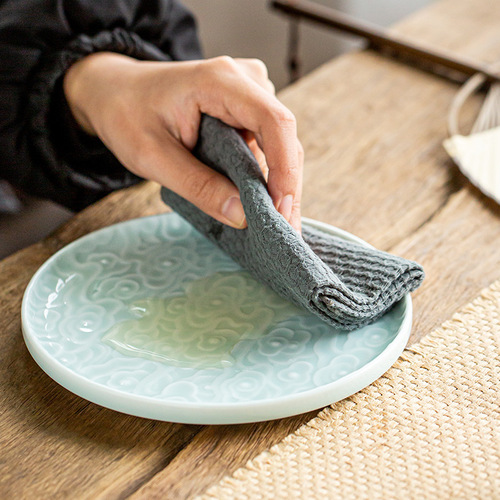Kung Fu tea towel long Chinese and Japanese style high-end Zen tea ceremony absorbent towel tea table tea mat tea tray accessories