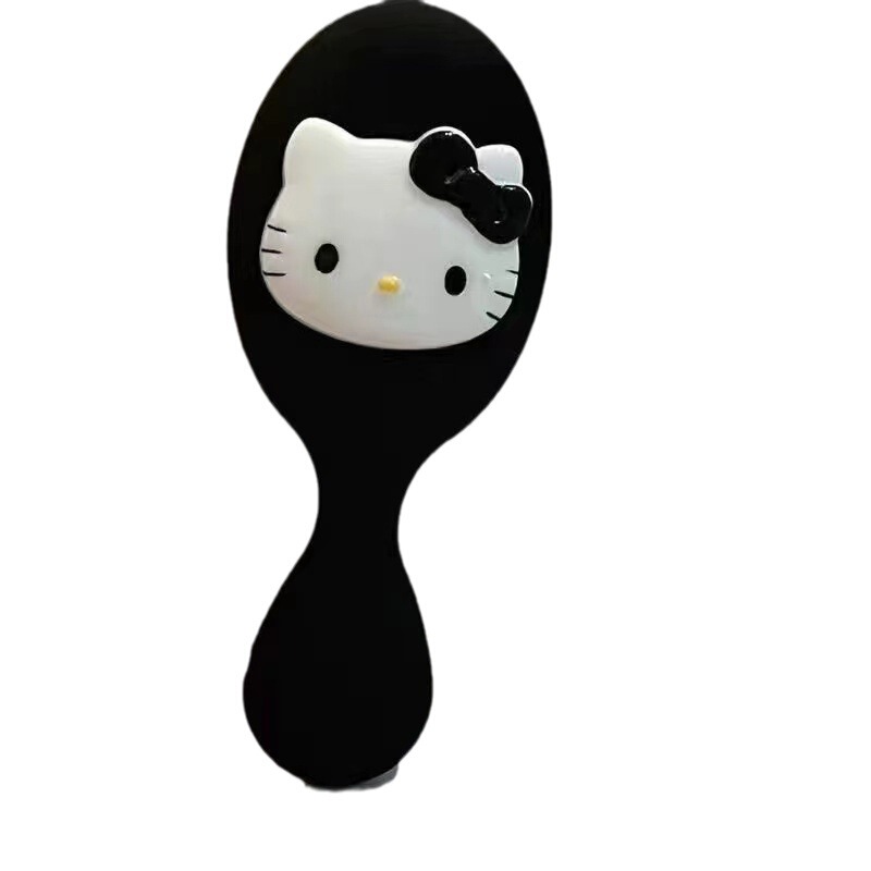 日本黒かわいい漫画 kt 猫エアクッションエアバッグマッサージコーム学生プリントミニコームミラー|undefined
