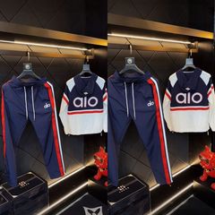 男士春夏时尚潮流百搭高品质个性轻奢撞色休闲长裤时尚简约套装