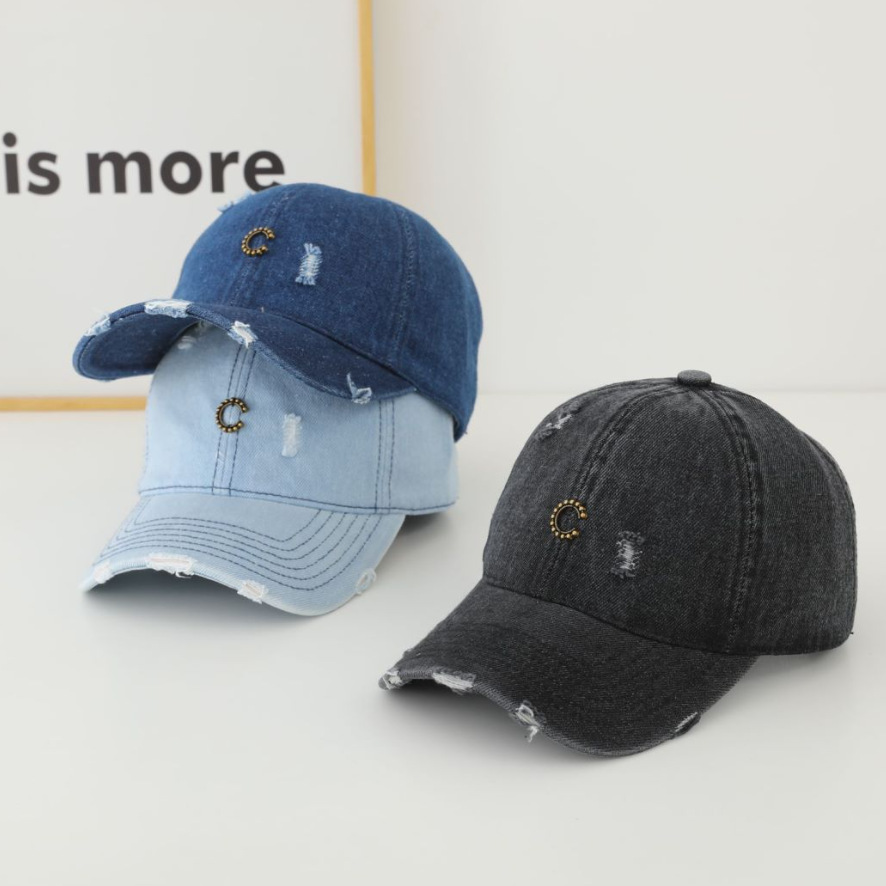 Spring retro denim hat