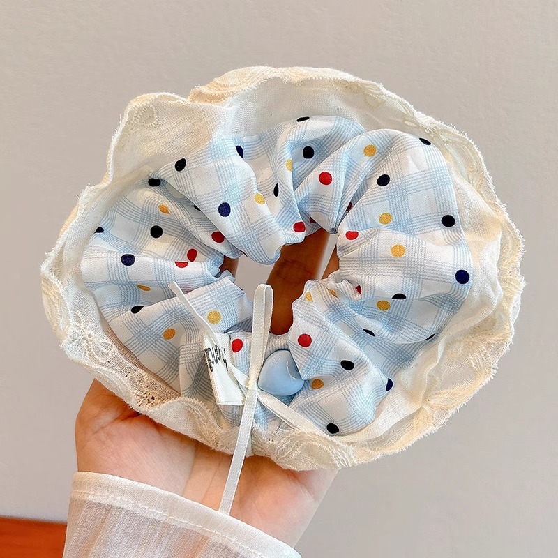 Colección de anillo de cabello lindo de intestino grande de verano de cola de caballo de cabeza de cuerda de flor de cabeza de niña universitaria estilo de alto valor de belleza joyería de cabello