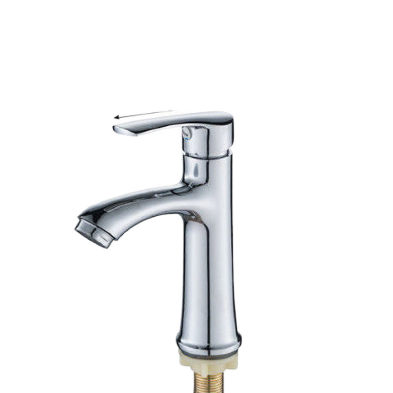 Lavabo grifo de cobre de un solo orificio, lavabo de baño, válvula de mezcla de agua fría y caliente, lavabo, grifo de mesa de enfriamiento único