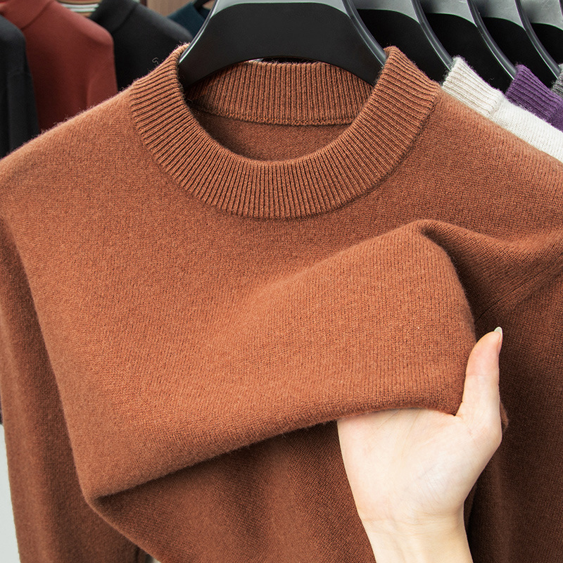 Winter cashmere soft solid color colored knitted warm casual base…