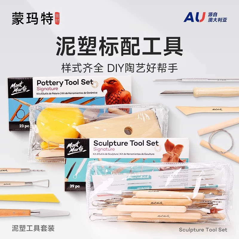 Clay, sculpting tools set, ceramics