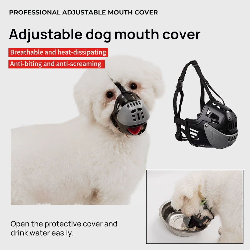 Трансграничный новый чехол для собачьего рта можно регулировать, дышащий, укус и зов.