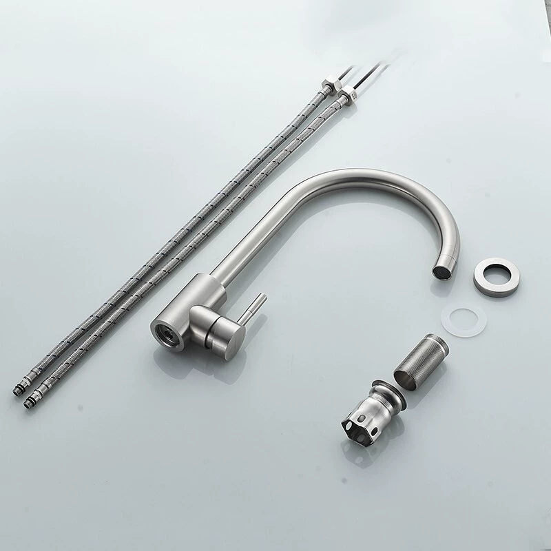 304 stainless steel hot and cold kitchen washing basin water tap 360 -degree rotation bathroom kitchen and bathroom mixed valve