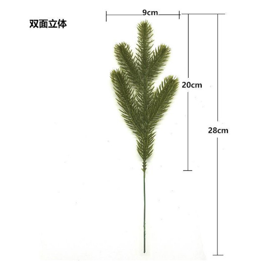 Decoraciones de Navidad hojas verdes ramas agujas de pino ramas árbol de Navidad guirnalda colgante de pared hecho a mano accesorios de bricolaje decoraciones