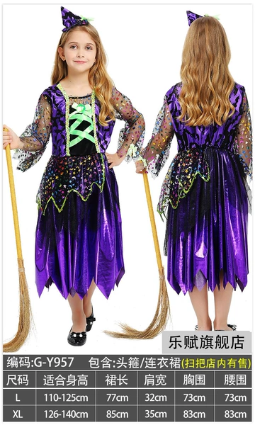 Girl Purple Star Moon Witch 957