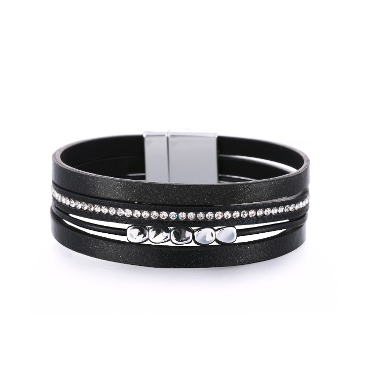 Bohemian Fashion Leather Strap Buckle Bracelet display picture 19