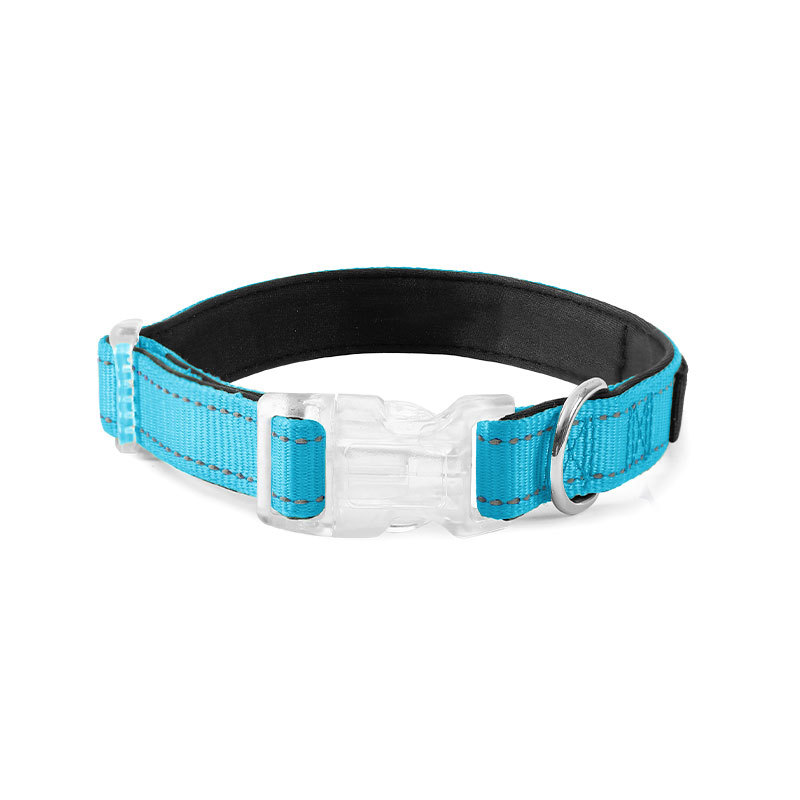 Collar reflectante de nailon para mascotas transfronterizo sin cuello, collar ajustable para mascotas, collar para perros de buceo