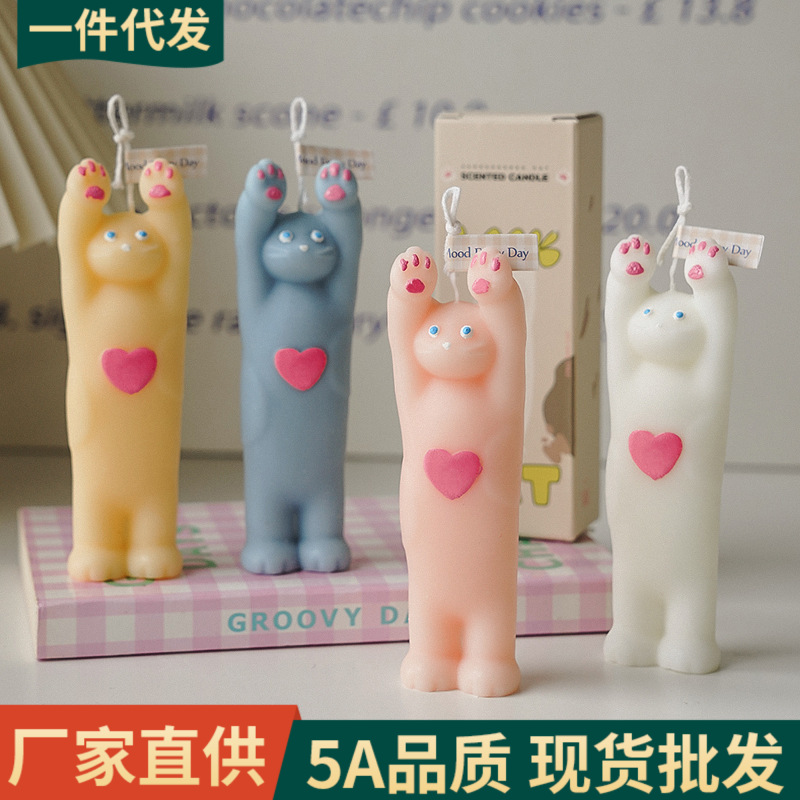Cera de perfumado para gatos, regalo de mano de alto nivel, perfume creativo transfronterizo, cera de simulación de animales lindos hechos a mano