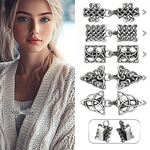 European and American retro alloy sweater clip silk scarf cardigan buckle shirt collar clip anti-exposure tight clip brooch factory direct sales