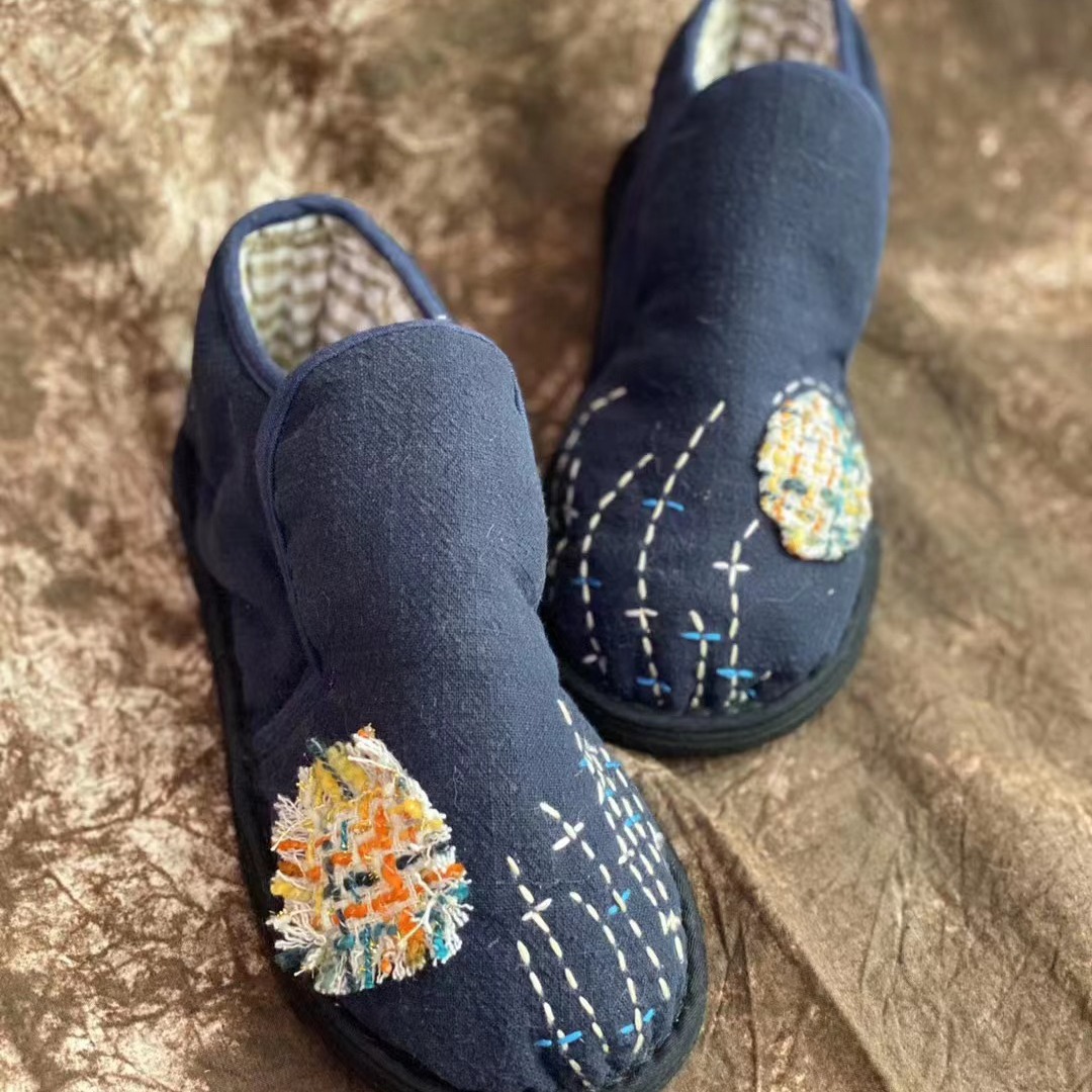 Purely handmade thousand-layer old cotton shoes