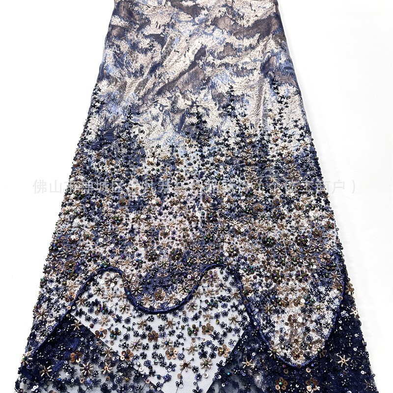 Fabrica directa de cuentas Jacquard tela de encaje Gaoding ropa de moda de cena de fiesta tela de baile
