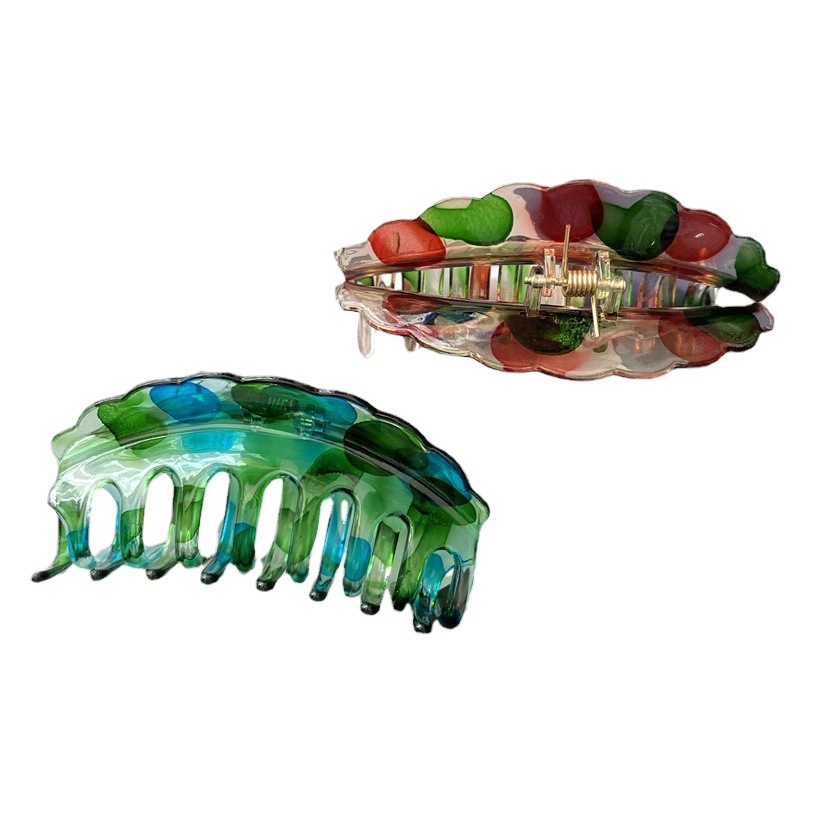 Punto de soplado de plástico onda de la nariz de vaca horquilla de pelo clip de agarre clip de ducha 2 yuanes dos yuanes tienda cabeza accesorios puesto suministro