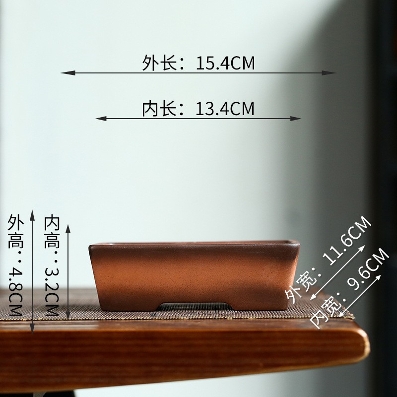 Antiguo púrpura arena maceta fábrica al por mayor grande rectangular suculenta gres bonsai simple orquídea especial maceta