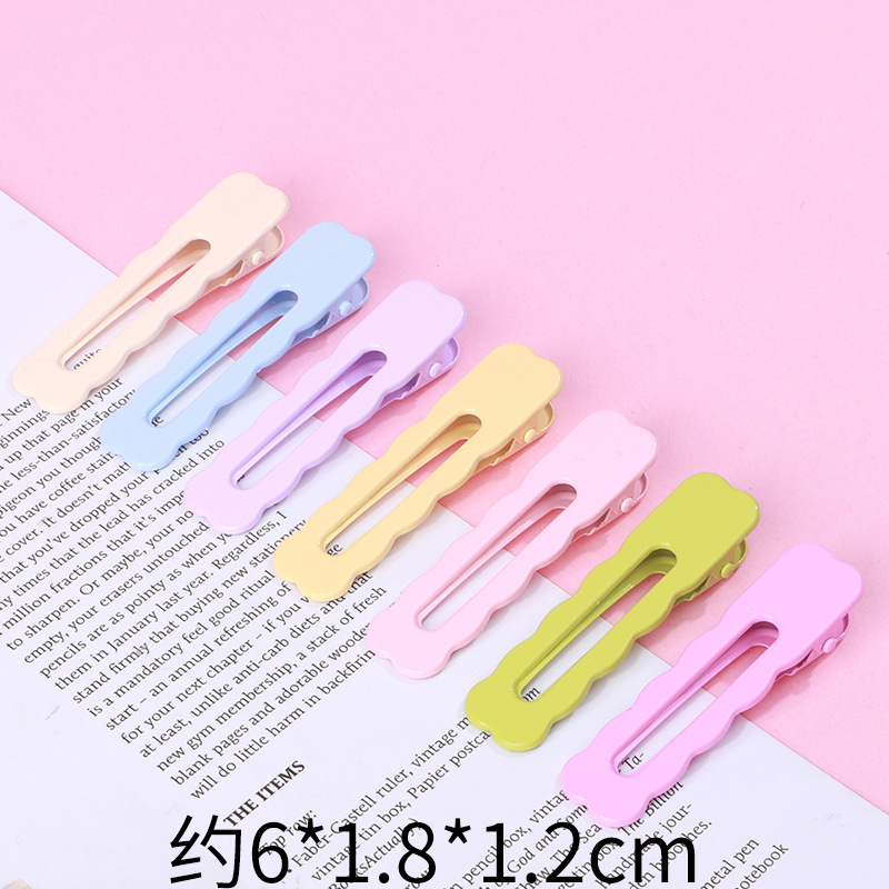 キャンディーカラーのヘアピン金属ヘアピンインドーパミン前髪クリップ diy アクセサリーカモノハシクリップシームレスクリップマカロン|undefined
