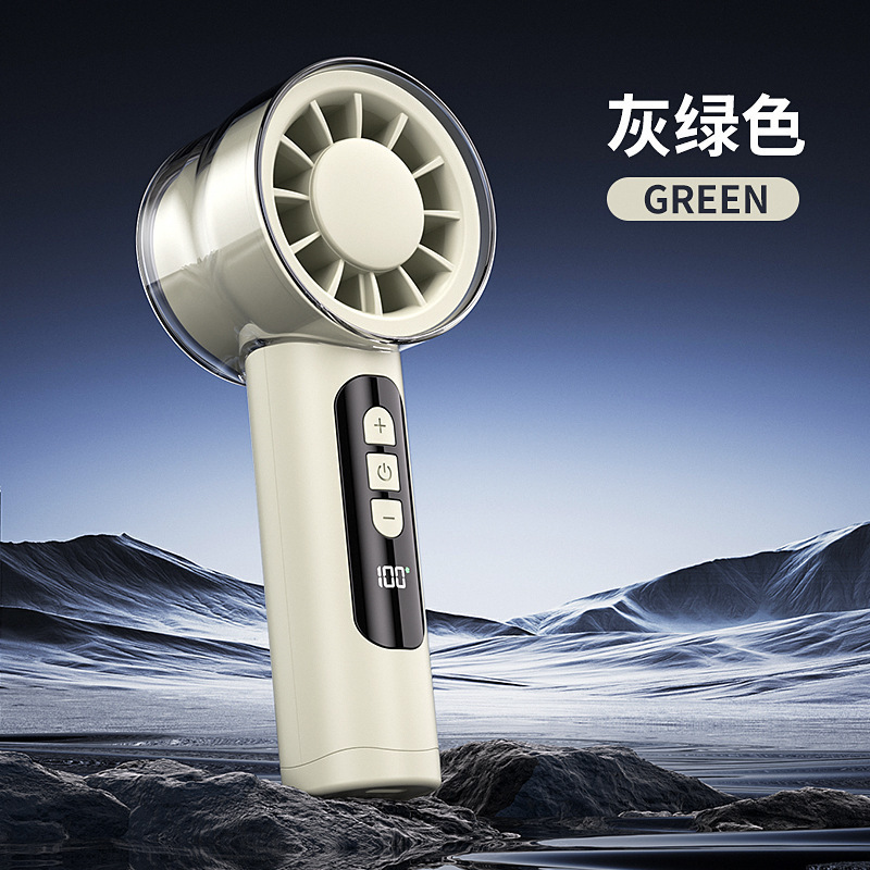高速デジタルディスプレイハンドヘルド小型ファン USB 充電屋外ポータブル扇風機ギフト学生暴力小型ファン|undefined