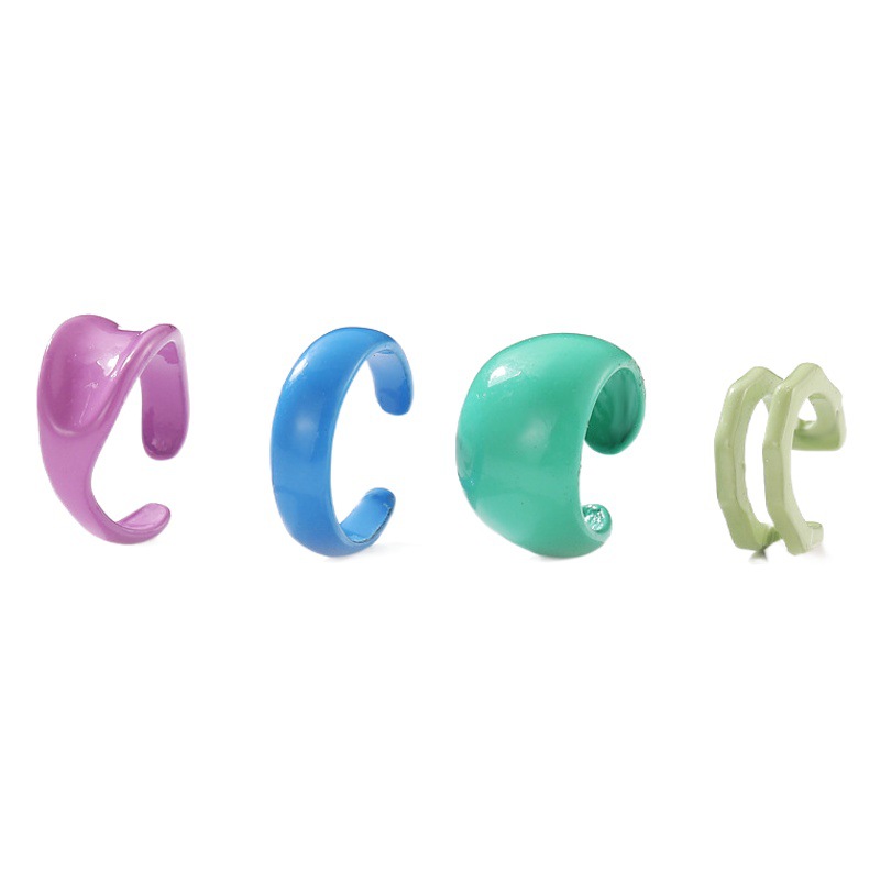 Diseño de La Oreja clip de hueso personalidad simple ins sentido de la muchacha apilados pintura de color clip de oreja sin oreja pendientes Mori