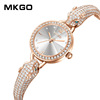 Fashionable bracelet, stone inlay, waterproof dial, watch, light luxury style, diamond encrusted, small dial