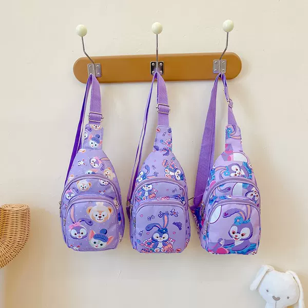 New Bag Cute Girl Shoulder Crossbody Bag Children's Casual Backpack Cartoon Star Bag Dailou Chest Bag Trendy