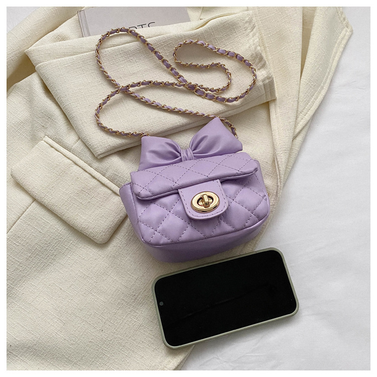 Bolso para niños con forma de gato, bolso pequeño con hilo bordado, Hada del viento fragante, bandolera con cadena y pajarita, novedad de 2023_voghion.com