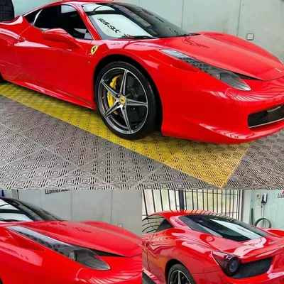 Car paint protective film: Porcelain Blue Lavender Glacier Blue - pet-material-crystal-ferrari-red-165m