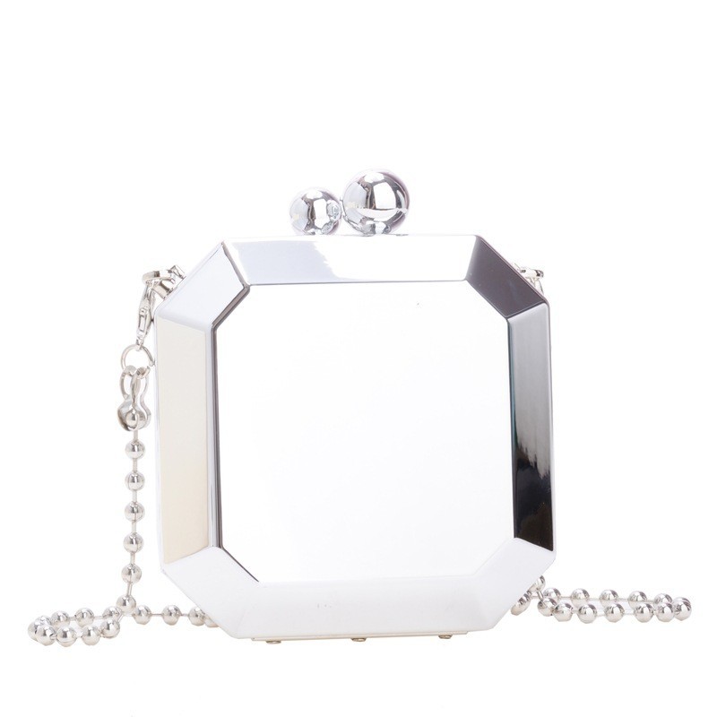 Nueva bolsa de cena transfronteriza europea y americana moda diseño de personalidad acrílico sequela bolsa de cena cadena bolsa de caja