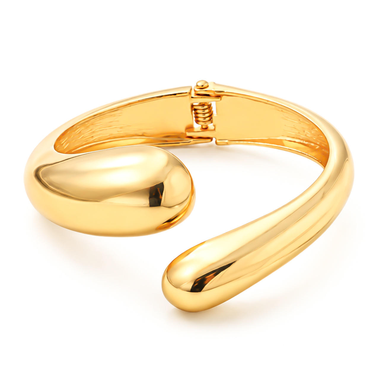 Pulsera Popular Transfronteriza Europea y Americana, Estilo Minimalista INS, Patrón de Onda Irregular, Joyería de Metal Brillante, Accesorios para Mujer