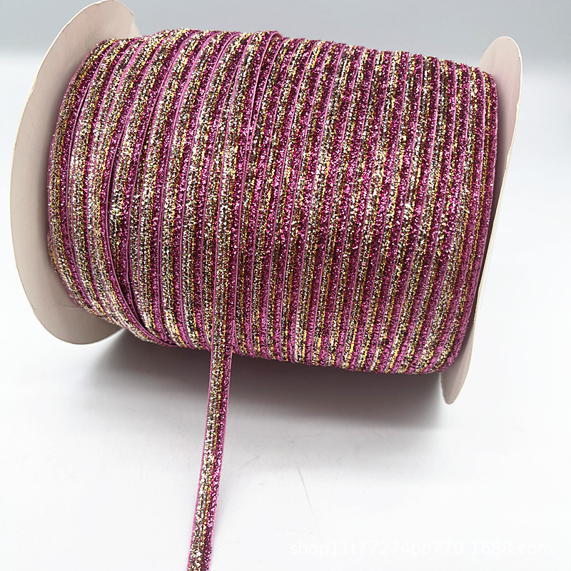 Fabricantes al por mayor 1CM hechos a mano embalaje de regalos de cinta de lana unilateral cinta de cebolla cinta de terciopelo decoración DIY