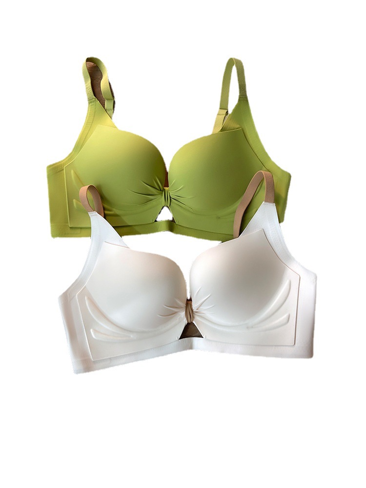 La ropa interior de las mujeres empuja hacia arriba el pecho pequeño sujetador de pecho plano pecho ajustable anti-flacidez soporte superior sujetador de las mujeres sin costuras 8821