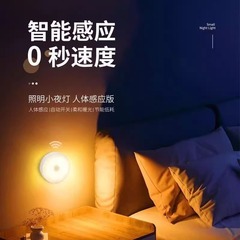 家庭用ミニ人体感応小夜灯廊下起夜ベッドサイド知能感応自動スイッチ充電感応灯