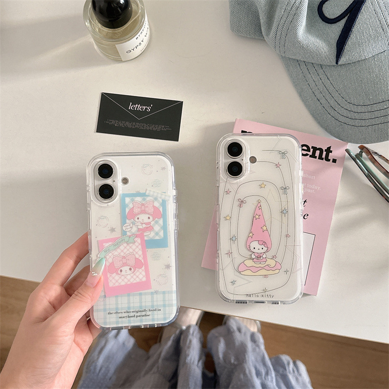 可爱彩色星星Kitty美乐蒂适用iPhone16苹果15ProMax/14手机壳13|undefined