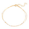 Beach metal sexy cute ankle bracelet from pearl, universal accessory, European style, simple and elegant design, wholesale