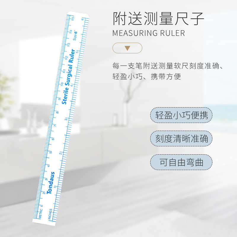 Pluma blanca de la marca del tatuaje del bordado del maestro pluma de Posicionamiento especial diseño de la ceja herramienta pluma de marcado de Punto Fijo impermeable en forma de ceja