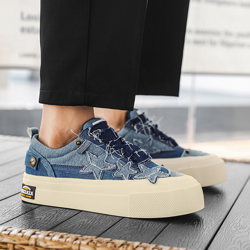 National Tide Couple All Match Ins Wind Trend Sports Star Sneakers New Spring And Autumn Retro Thick Soled Canvas Shoes_voghion.com