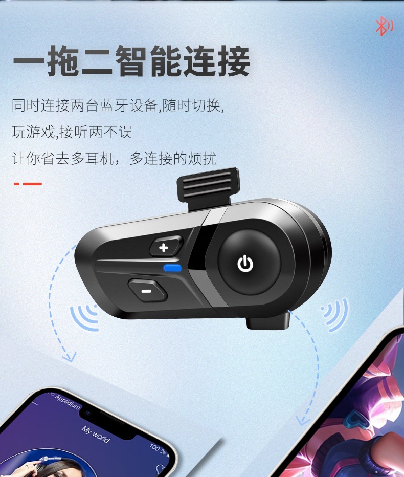 Motorcycle helmet Bluetooth headset, full-face helmet, open-face helmet, custom design helmet, headset, source manufacturer, cross-border foreign trade