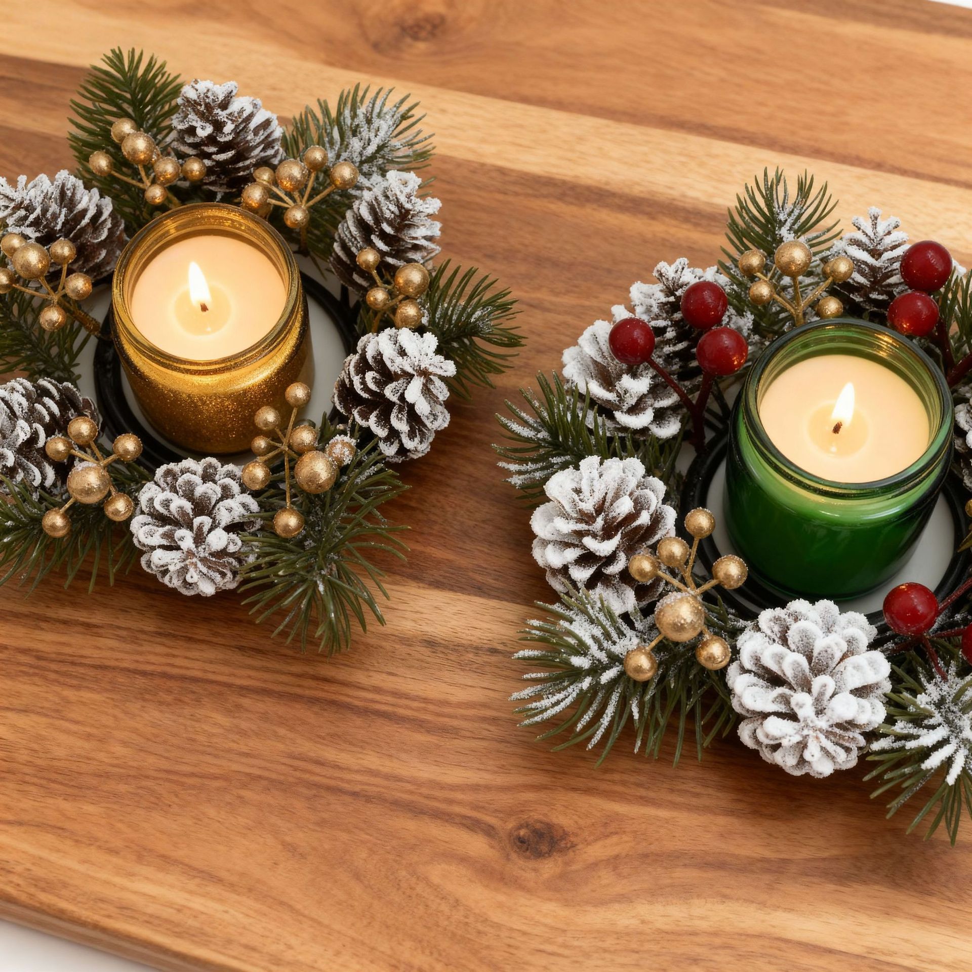Nuevos productos transfronterizos navideños guirnaldas de candelabros guirnaldas decorativas para el hogar joyas de escritorio imitación de pinos rojos