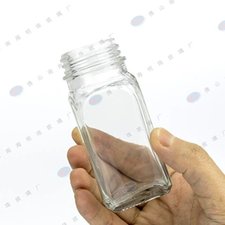 75ml方形家用迷你胡椒粉瓶辣椒粉瓶孜然粉瓶空的调味料玻璃瓶