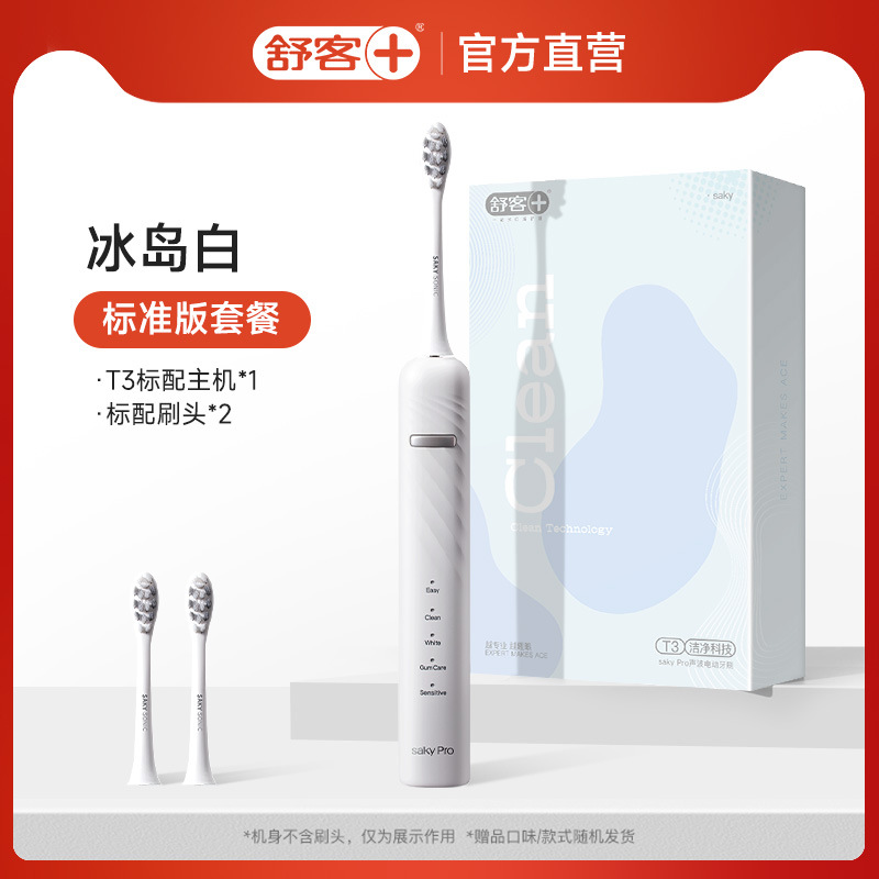 T3-Icelandic 화이트 (총 2 브러시 헤드)-표준 버전