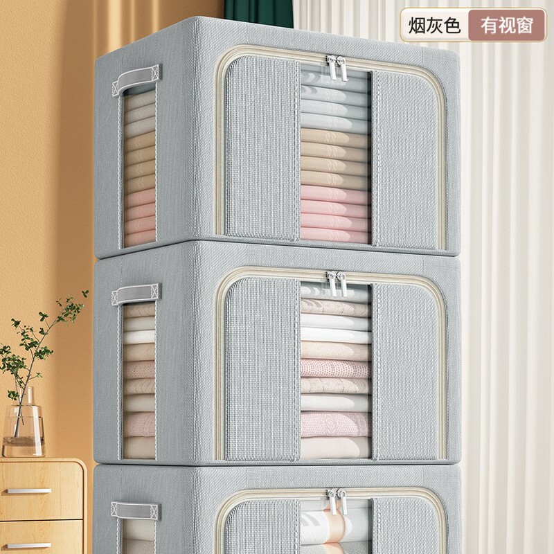 大型スチールラックオックスフォード布折り畳み収納ボックス卸売り透明収納ボックス玩具収納ボックス衣類整理ボックス|undefined