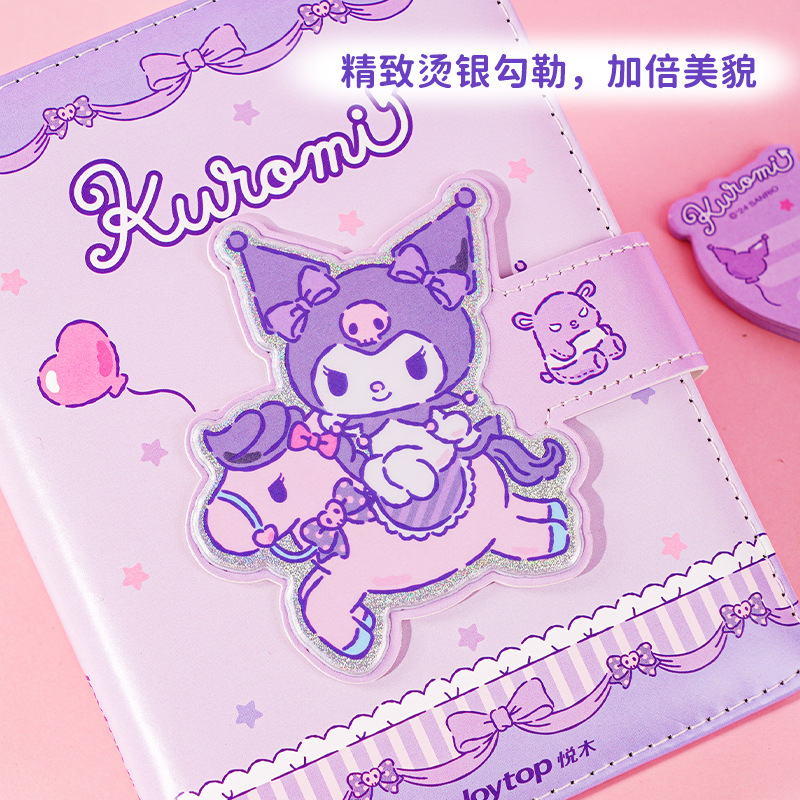 Caja de regalo de libro de manos Kulomi genuina Sanrio juego de papelería de cuentas de mano Melody cuaderno de regalo de cumpleaños