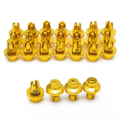 25 PCs/batch plastic rim lip replacement wheel rivet/nut for wheel cover lip screw bolt tire (Digər kuzov və aksesuarlar) - gold